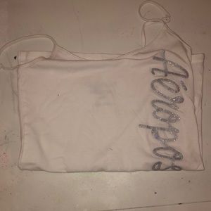 White Thin Strap Aeropostale Tank